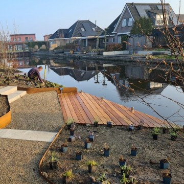 4x rvs bolder   60mm   steiger   vlonder   natuurvoltuinen