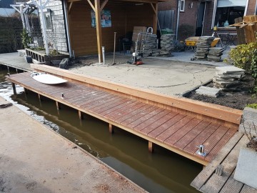 Bolders rvs316 glimmend kikker vlonder steiger beschoeiing aanlegsteiger afmeren aanmeren tuinaanhetwater