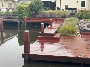 Bolders rvs316 glimmend kikker vlonder steiger beschoeiing aanlegsteiger afmeren aanmeren