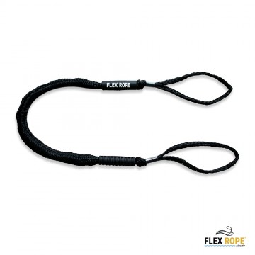 Flex rope flexibele landvast   aanmeren   afmeren   boot sloep plezierjacht   zwart   black   ropes