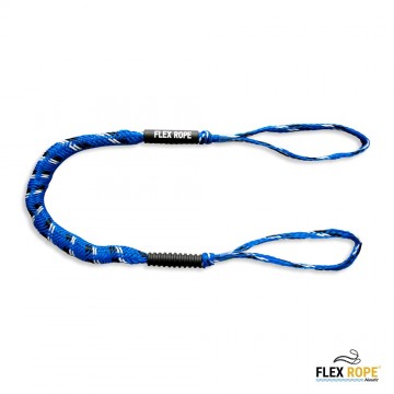 Flex rope flexibele landvast   aanmeren   afmeren   boot sloep plezierjacht   zwart   black  blue mix   ropes