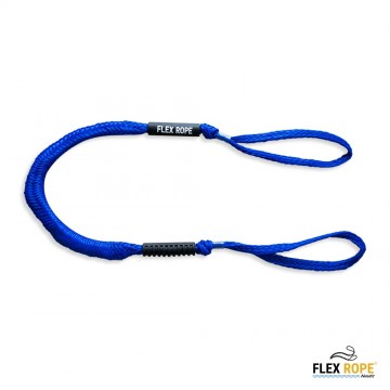 Flex rope flexibele landvast   aanmeren   afmeren   boot sloep plezierjacht   zwart   blue   ropes