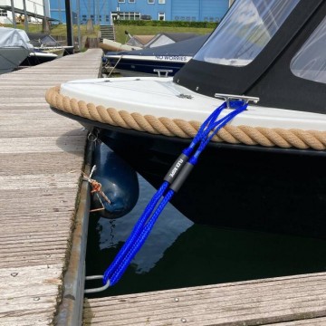 Flex rope flexibele landvast met lussen   aanmeren   afmeren   boot sloep plezierjacht   steiger