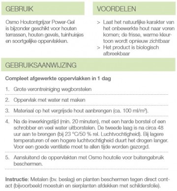 Gebruiksaanwijzing osmo power gel   reinigen schoonmaken en ontgrijzen van vlonderplanken en steigerdelen 1