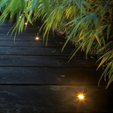 Inbouwspots   vlonderverlichting  sfeer impressie tuinverlichting