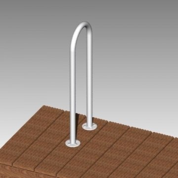 Instapsteun steiger handrail rvs316