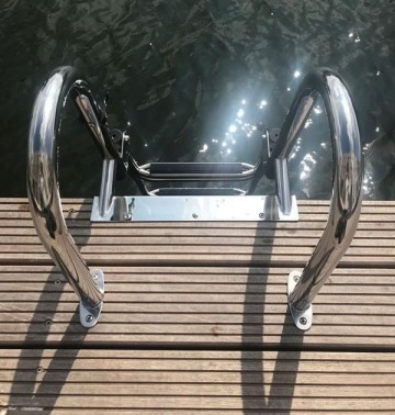 Klaptrap zwemtrap telescopische rvs 316 steigertrap opklapbare zwemladder steiger vlonder 8