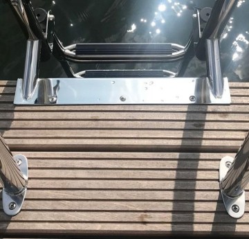 Klaptrap zwemtrap telescopische rvs 316 steigertrap opklapbare zwemladder steiger vlonder 9