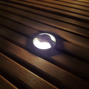 Opbouwspot 2 rvs   vlonder   warmwit   ip67   316   nautic led   step light   12vdc