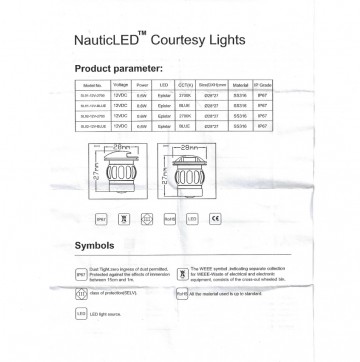 Opbouwspot mini rvs  nauticled   vlonder   warmwit   ip67   316steplight12vdc 0