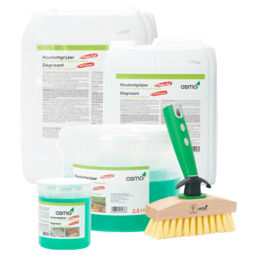 Osmo power gel   met borstel   houtontgrijzer   vlonderhout reinigen   vlonderterras schoonmaken   vlonder schrobben   reinigings gel diverse inhoud  3