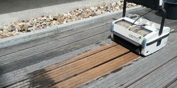 Osmo power gel   reiniging met borstelmachine