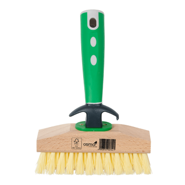 Osmo terras borstel   reinigingsborstel   schrobborstel   vlonderterras schrobben   osmo power gel borstel met handvat