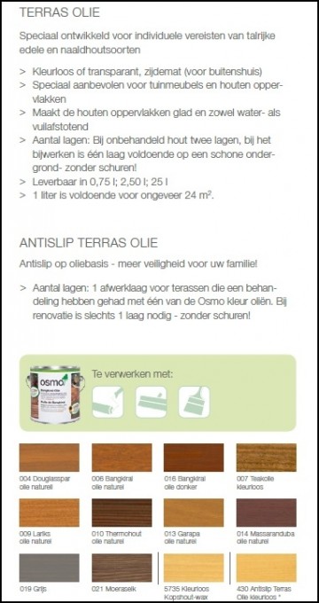 Osmo terras olie   kleuroverzicht 0