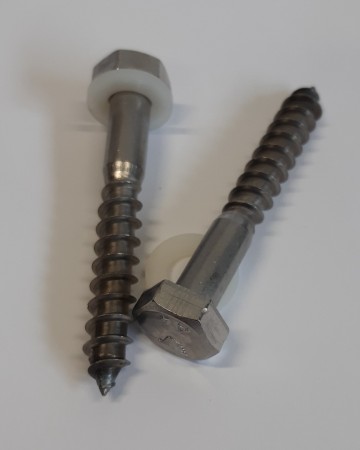 Rvs houtdraadbout   m10 x 80mm   bolder monteren