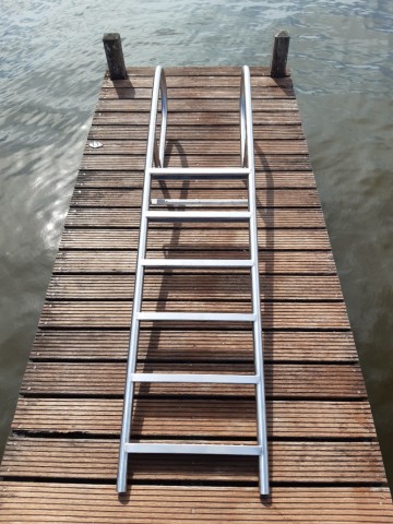 Rvs steigerladder   zwemtrap steiger   zwemladder haven   6 treden   5 treden   4 treden   breukelen