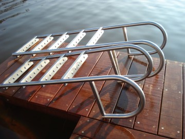 Rvs304 zwemtrap   steiger   geborstelde buis   4 of 5 treden   2