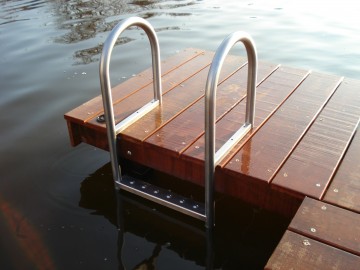 Rvs304 zwemtrap   steiger   geborstelde buis   4 of 5 treden   3