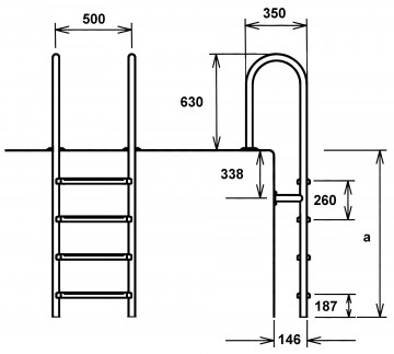 Rvs304zwemtrap4of5tredensteigeraanlegsteigerflensbevestigingantisliptredenafmetingen