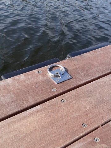 Rvs316   ss 316   afmeerring   plat oog   steiger ring   rvs   aanmeren   afmeren   vlonder   aanlegsteiger   watersport