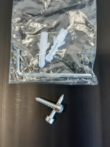 Set van 2 rvs schroefjes voor opbouwspots   steigerspotjes   steigerverlichting