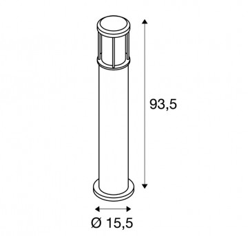 Steigerlamp 10   antraciet   aluminium   glas   tuinverlichting   tuinlamp   staande buiten lamp   maat