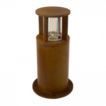 Steigerlamp 12   laag cortenstaal   tuinverlichting 220v of 12v