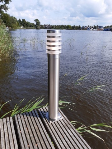 Steigerlamp 2 rvs   50cm   vissteiger   steiger   tuinverlichting   verlichting op vlonder