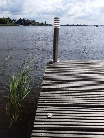 Steigerlamp 2 rvs   50cm   vissteiger   steiger   tuinverlichting   vlonderverlichting