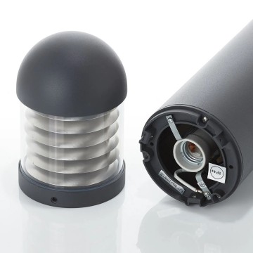 Steigerlamp 5   antraciet aluminium   open