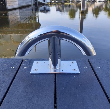 Steigerlamp slm250   bolder met verlichting   steigerverlichting   haven verlichting   led   bolder   rvs   design