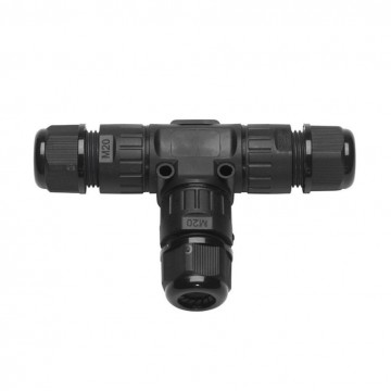 T connector ip68 t stuk kabelverbinder   waterdichte verbinding voor buitenverlichting   waterdicht kabels verbinden   aansluiten tuinverlichting 2 en 3 aderige kabel en snoer
