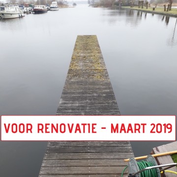 Vieze steiger   aanlegsteiger   vlonderplanken   reinigen   renovatie   opknappen   schoonmaken   osmo power gel   steigerverlichtingnl vierkant voor 0