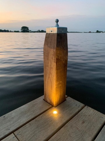 Vlakke inbouwspot   omhoogschijnend   meerpaal aanlichten