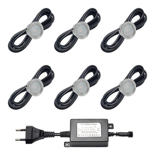 Set van 6 stuks, Inbouw Ledspot Slim, 6 Watt, Dimbaar , IP44 - BV
